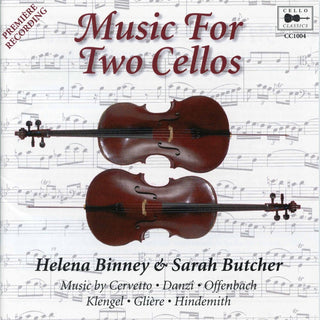 the album cover for Sarah Butcher - Duos For 2 Cellos