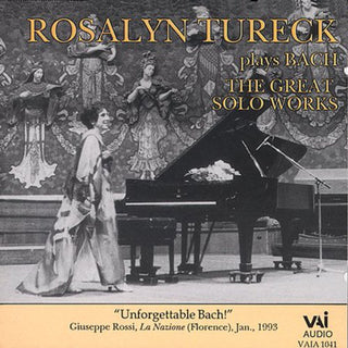 the album cover for J.S. Bach - Rosalyn Tureck Plays Bach: Great Solo Works