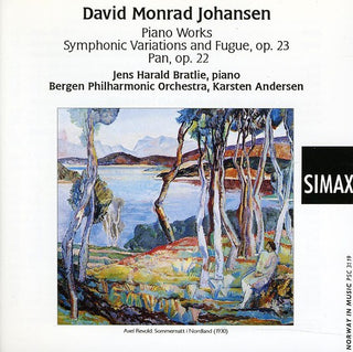 the album cover for Bergen Philharmonic Orchestra - Symphonic Variations & Fugue / Pan / Piano Works
