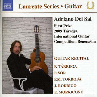 the album cover for Morricone/Tarrega/Torroba/Sor - Laureate Guitar Series: Adriano Del Sal Recital