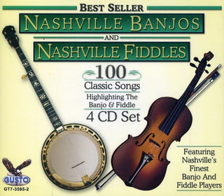 the album cover for Nashville Banjos & Fiddles - 100 Classic Songs