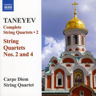 the album cover for S.I. TANEYEV - String Quartets 2 & 4