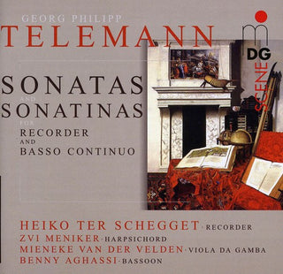 the album cover for Telemann / Heiko Ter Scheggeto / Meniker / Aghassi - Sonatas for Recorder & Basso Continuo