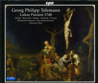 the album cover for Hermann Max - Lukas Passion 1748