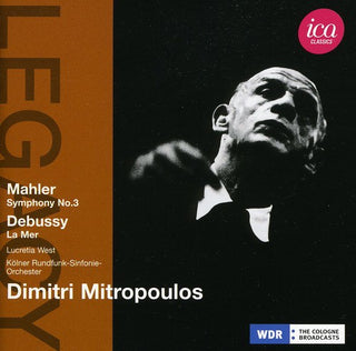 the album cover for Dimitri Mitropoulos - Symphony 3 / la Mer