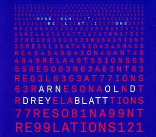 the album cover for Arnold Dreyblatt - Resonant Relations