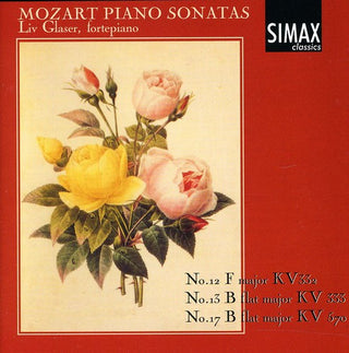 the album cover for Mozart / Glaser - Piano Sonatas 12 13 & 17