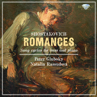 the album cover for Peter Gluboky - Romances: Song Cycles for Bass & Piano