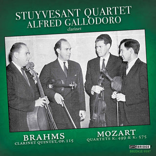 the album cover for Brahms / Mozart / Stuyvesant Quartet - Stuyvesant Quartet with Al Gallodoro