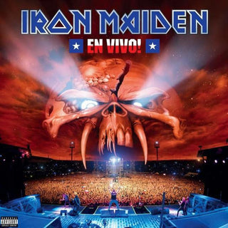 the album cover for Iron Maiden - En Vivo!