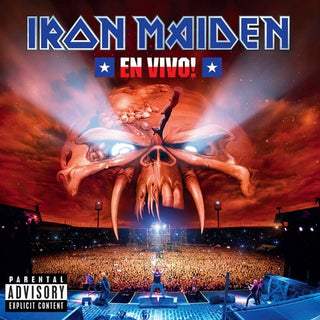the album cover for Iron Maiden - En Vivo!