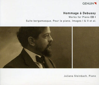 the album cover for Juliana Steinbach - Hommage a Debussy: Works for Piano 1