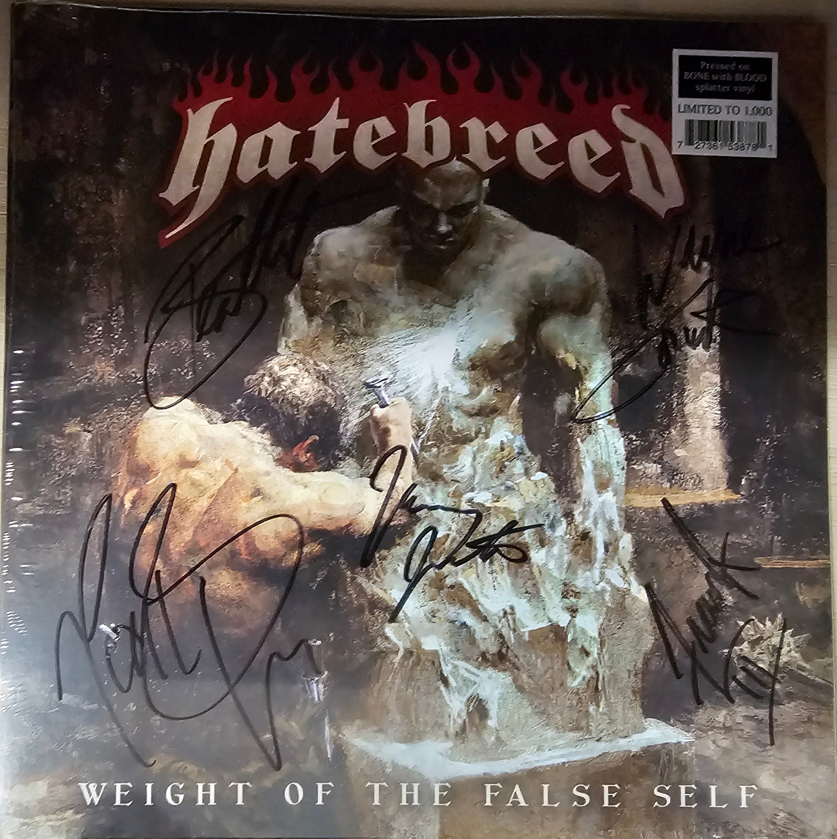 Hatebreed- Weight Of The False Self (Bone W/ Blood Splatter)(Signed By Band On Shrink Wrap)(Sealed)