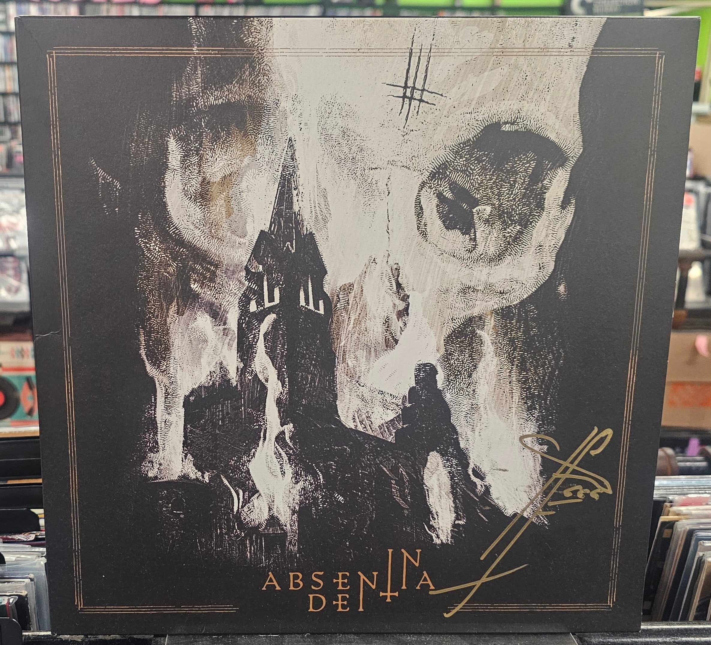 Behemoth- In Absentia Dei (Inferno Variant [Light Brown/ Green/ Black Marbled])(Signed)