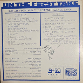 Roy Atkinson And The Adriance Avenue Band- On The First Take (Signed)