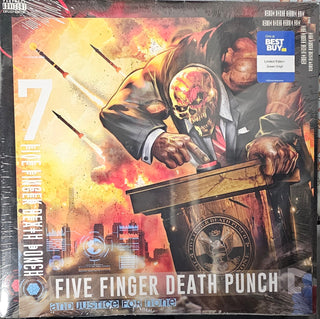 Five Finger Death Punch- And Justice For None (Best Buy Exclusive Green Transparent Vinyl Reissue)(Sealed) (Used Vinyl)