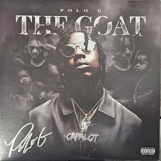 Polo G- The GOAT (Grey/Black Marbled Vinyl)(Signed, Top Seam Split)