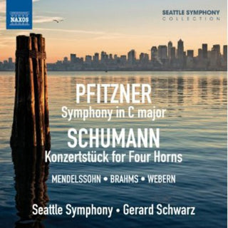 the album cover for Seattle Symphony - Sym in C Major / Konzertstuck for Four Horns
