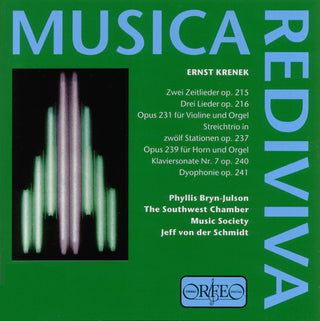 the album cover for Krenek / Bryn-Julson / Schmitt - Spatwerk: Zwei Zeitlieder Op. 215 & Drei Lieder