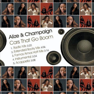 the album cover for Alize & Champaign - Cars That Go Boom