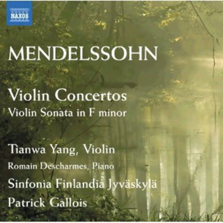 the album cover for Romain Descharmes - Violin Concertos in E minor Op 64 & D minor