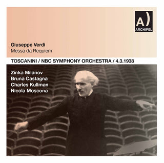 the album cover for NBC Symphony Orchestra - Messa Da Requiem: Milanov