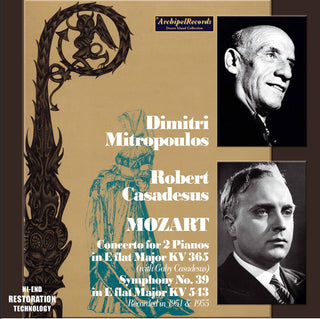 the album cover for Mozart / Mitropolous - Konzert Fur Zwei Klaviere KV 3