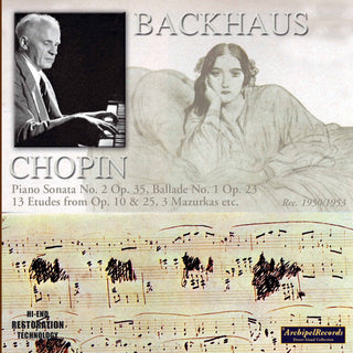 the album cover for WILHELM BACKHAUS - Pno Son 2 Ballade