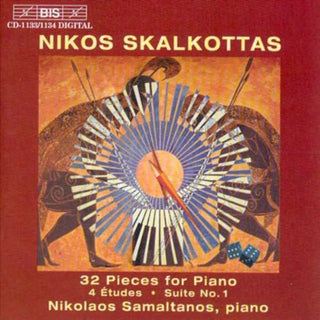 the album cover for Nikolaos Samaltanos - 32 Pieces for Piano / 4 Etudes