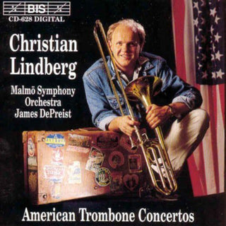 the album cover for CHRISTIAN LINDBERG - American Trombone Concertos