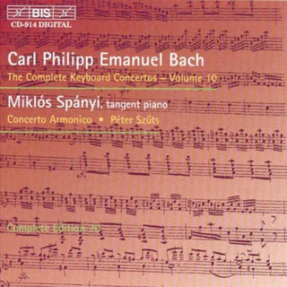 the album cover for C Bach PE / Spanyi / Szuts / Concerto Armonico - Keyboard Concertos 10
