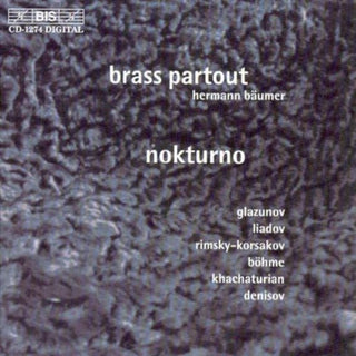 the album cover for Hermann Baumer - Russian Brass Music / Nokturno