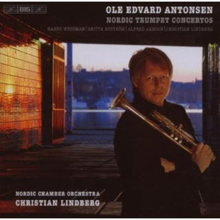 the album cover for CHRISTIAN LINDBERG - Nordic Trumpet Concertos