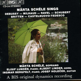 the album cover for Marta Schele - Trois Chansons de Bilitis