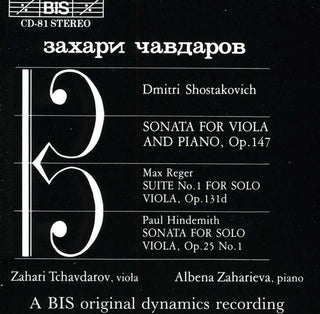 the album cover for Zahari Tchavdarov - Viola Sonata