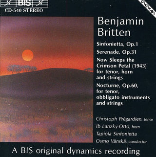 the album cover for Osmo Vanska - Sinfonietta Opus 1