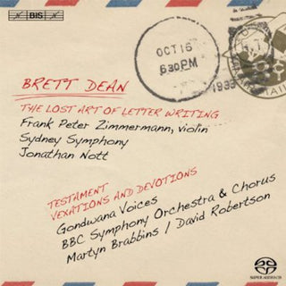 the album cover for Brett Dean - Lost Art of Letter Writing Etc