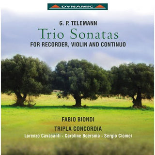 the album cover for Tripla Concordia - Trio Sonatas for Recorder Violin & Continuo