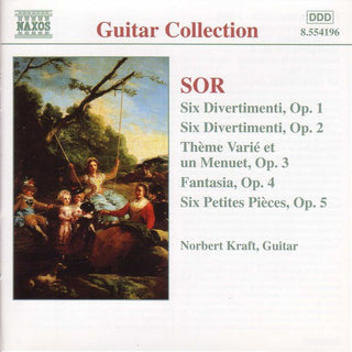 the album cover for Norbert Kraft - Guitar Music Opp 1-5