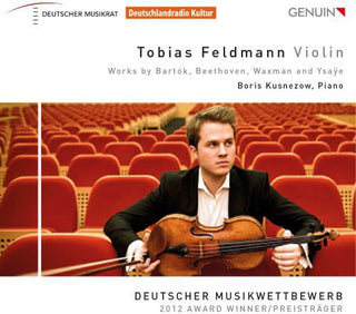 the album cover for Bartok / Beethoven / Waxman / Ysaye - Tobias Feldmann
