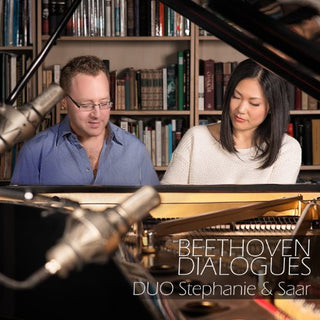 the album cover for DUO Stephanie and Saar - Dialogues