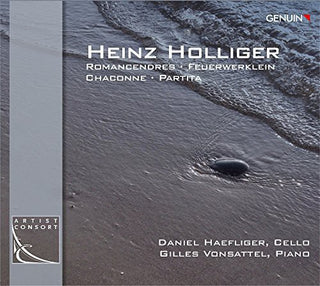 the album cover for Holliger - Romancendres Feuerwerklein Chaconne & Partita