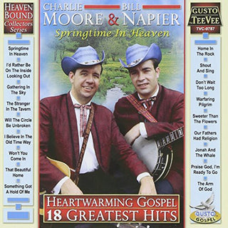 the album cover for Charlie Moore / Napier,Bill - Heartwarming Gospel: 18 Greatest Hits