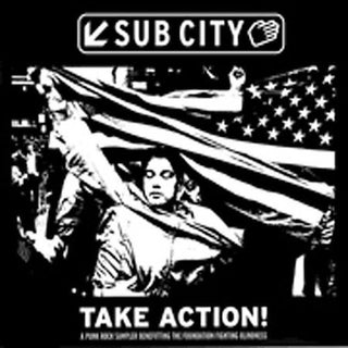 the album cover for Sub City Take Action Sample - Sub City-Take Action Sampler