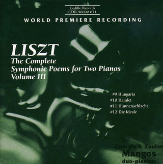 the album cover for Georia Mangos & Louise - Complete Symphonic Poems for 2 Pianos III