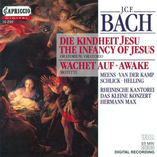 the album cover for J Bach .C. / Max - Infancy Of Christ / Awake