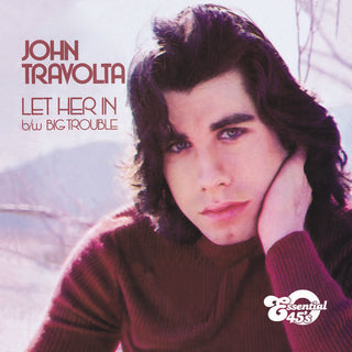 the album cover for John Travolta - Let Her in / Big Trouble