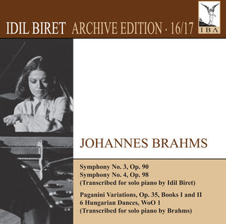the album cover for Brahms / Idil Biret - Idil Biret Archive Edition 16 & 17-Johannes Brahms