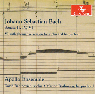 the album cover for J Bach S / Rabinovich / Boshuizen - Sons for Violin & Harpsichord