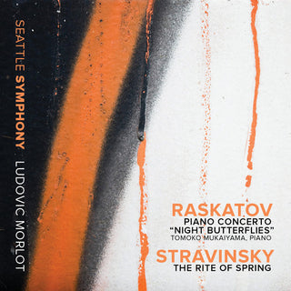 the album cover for Raskatov / Stravinsky - Pno Con Night Butterflies-Stravinsky: Rite of